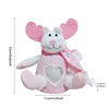 กระเป๋าแอปเปิ้ลสีชมพูรุ่น Pink Love ลายกวางเอลค์