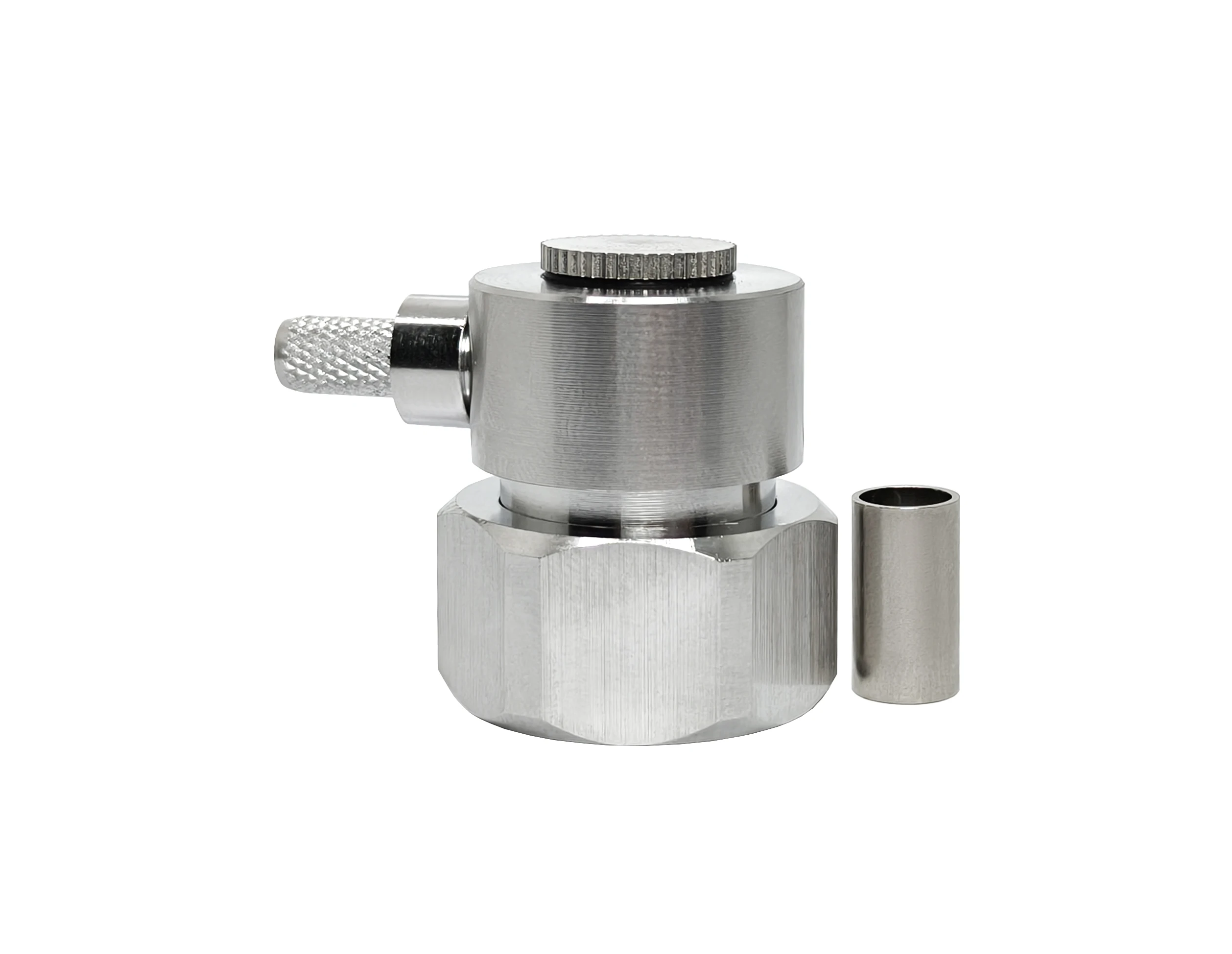 Factory RF 4.3-10 Male Right Angle Din Type Connector for LMR200 Cable