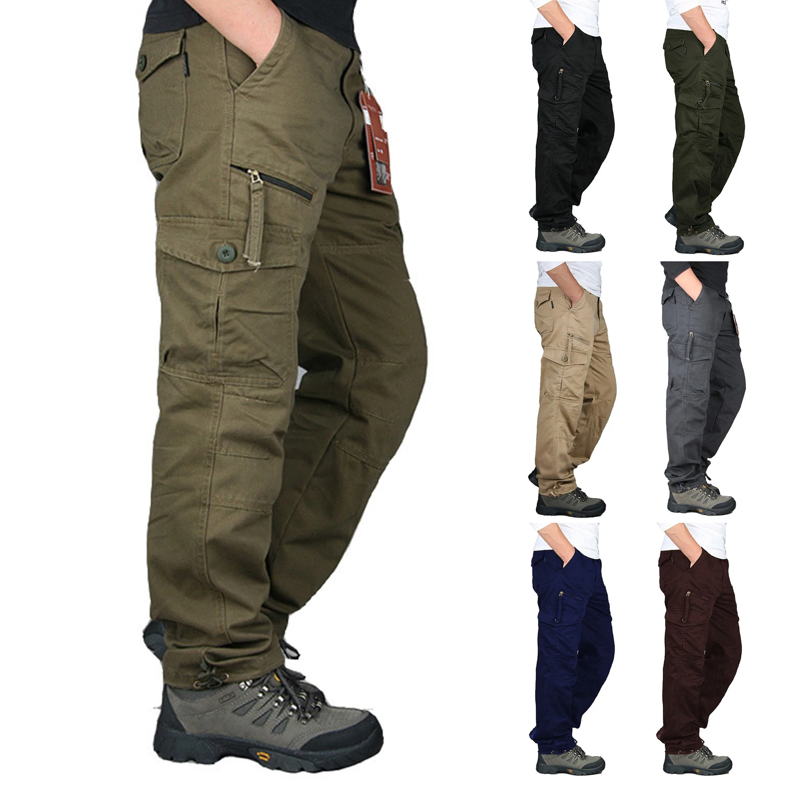 Multi Pocket Casual Waterproof Hunting Hiking Tactical Sweatpants ...