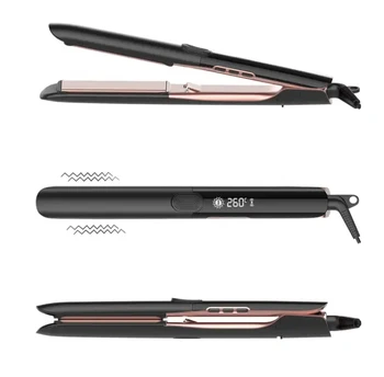 Rapid heating high quality customize manufacturer 500F MCH titanium salon flat irons electric hair straightener with vibration