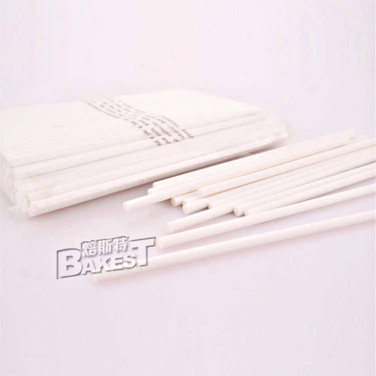 Bakest 10cm 15cm 20 cm White Lollipop Paper Stick Candy Sugar Paper Lollipop Sticks