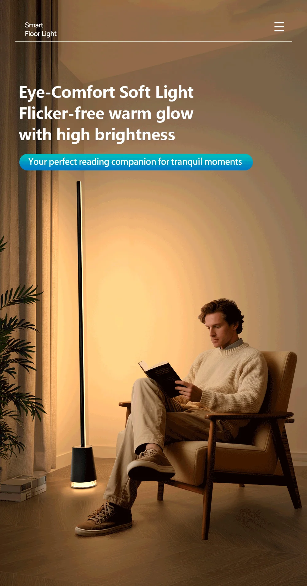 CLLighting1.65M RGBLED Floor LampHiFiSound RF Remote Built-in Speaker，Aluminum Metal Simplicity for Game Environment Decoration