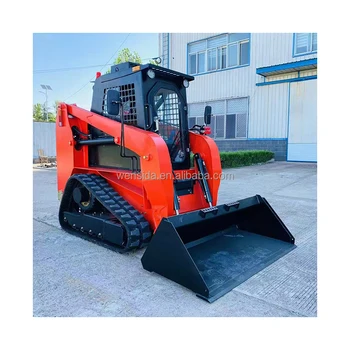 Walk Behind Crawler Mini Skid Steer Loader Gasoline Engine Skid Steer Loader