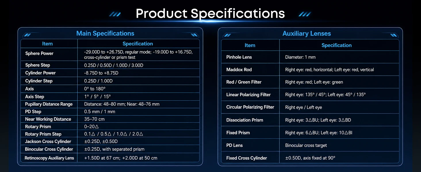 Ophthalmic Refraction Device CV‑7800 Digital Auto Phoropter Wireless Control Vision Testing Equipment for Optical Store
