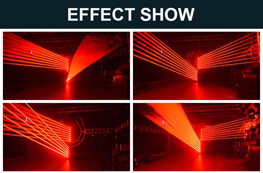 Luce laser a scansione a fascio di luce a testa mobile a 8 occhi, 500 MW, illuminazione laser rossa per club, DJ, discoteca, bar, palcoscenici_voghion.com
