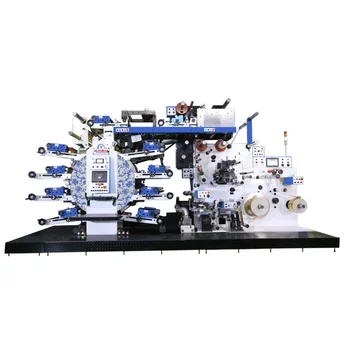 RS260-9C+1F Roll To Roll Full Rotary Letterpress CI Label Sticker Film Printing Machine Press High Speed Multi Color