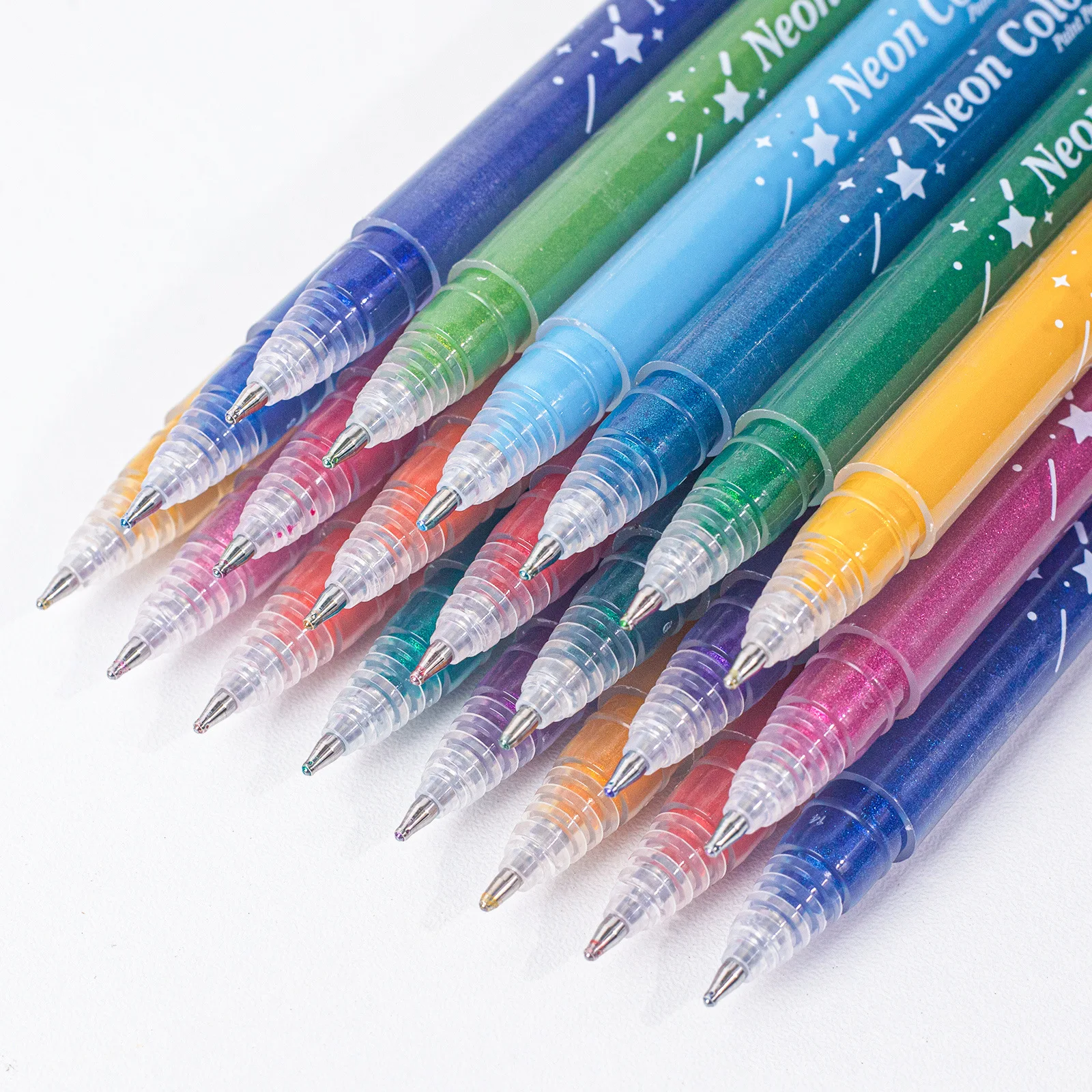 Professionelles Neon Glitzer Gelstift Set Für Malbücher Und Kunst_voghion.com