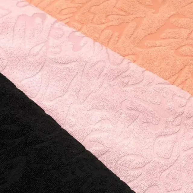 Polyester knitted jacquard towel fabric style, used for clothing and home furnishings