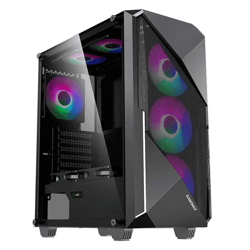 Gamemax Revolt ARGB Gaming Mid-Tower PC Case Tempered Glass, FanS Included  Supports Up to ATX | Revolt Buy, Best Price. Global Shipping.