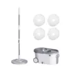 [Warm White Gray] Stainless Steel Mop with 4 Heads