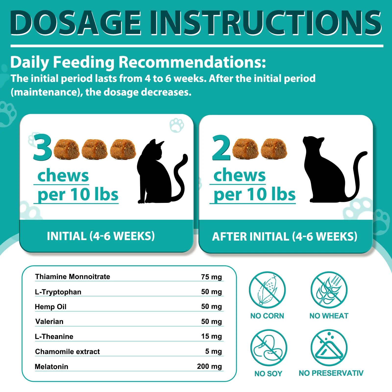 Oimmal 200 Soft Chews Hemp Calming Chews For Cats With Anxiety And