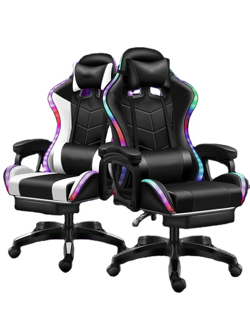 New Design Cadeira De Jogos Computer Gaming Chair Rgb High Back Swivel Fabric Executive Chair Massage Chair Speaker Gaming Room