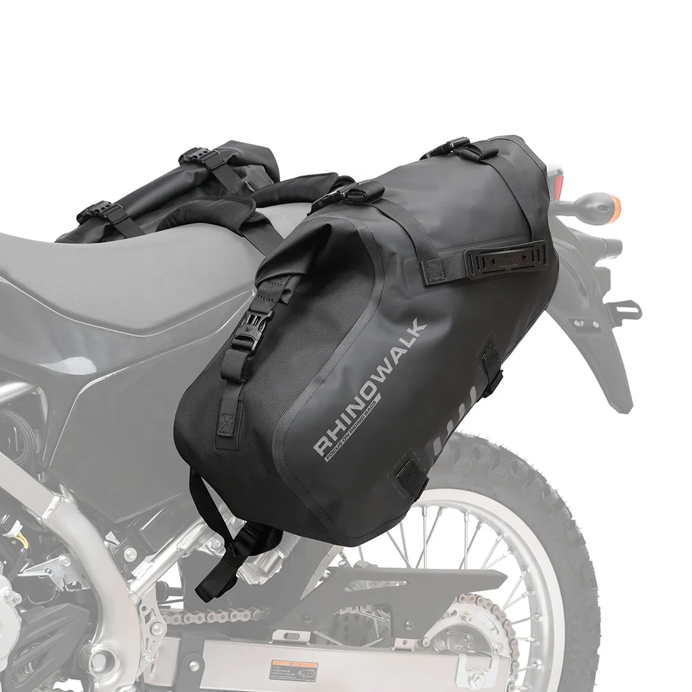 Rhinowalk 18 Liter Waterproof Rack-less Saddle Bag for Motorcycle Bike  Outdoor Adventure Side Pannier Drypack