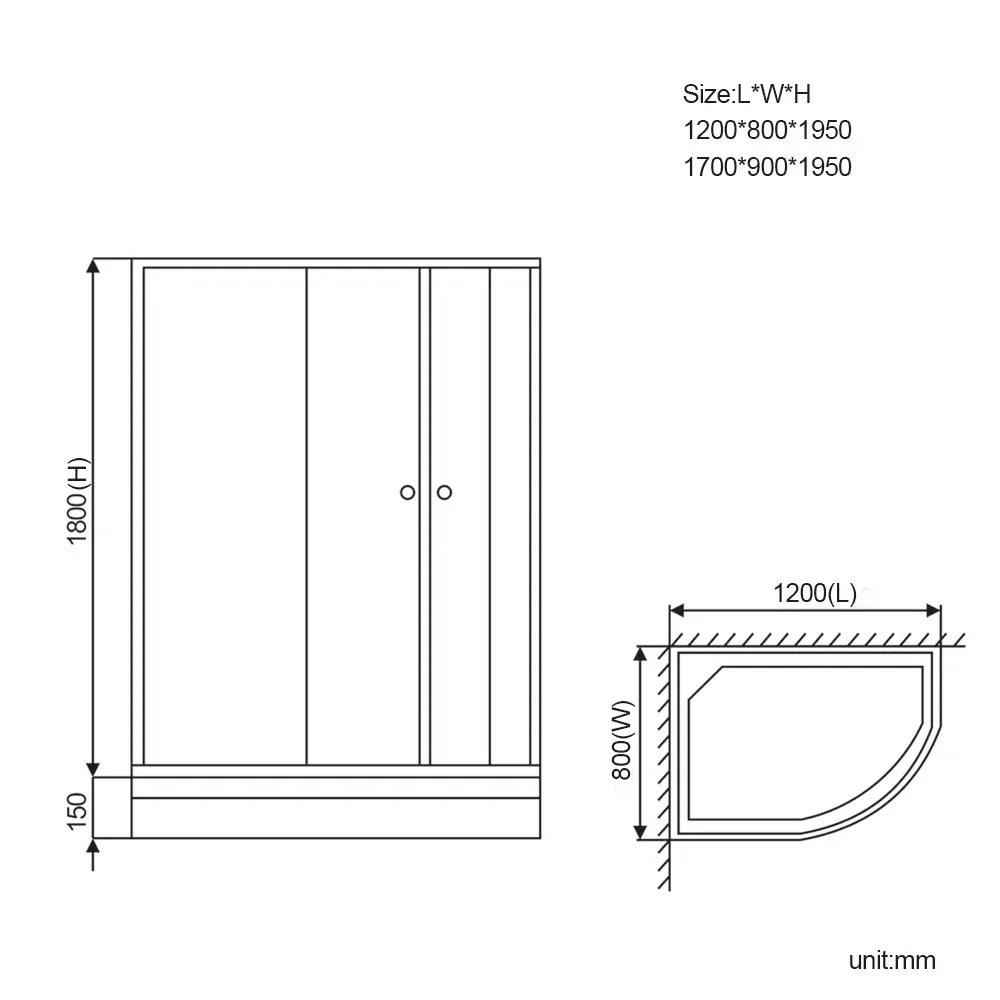 Wholesale Stainless Steel Shower Rooms & Accessories 6mm Tempered Glass With Frame Bathroom