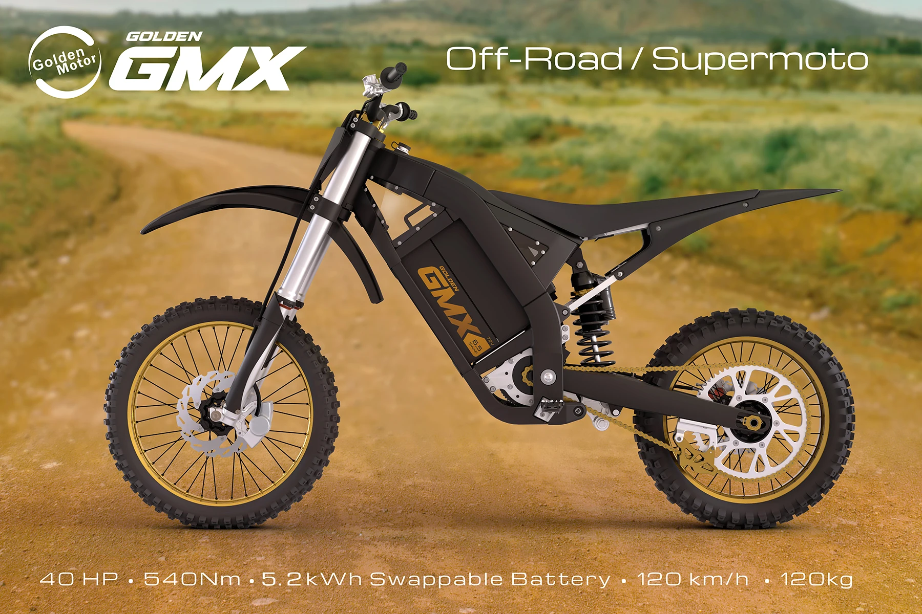 72v Electric Racing Motorcycle Brushless And Gearless 120km/h Top Speed