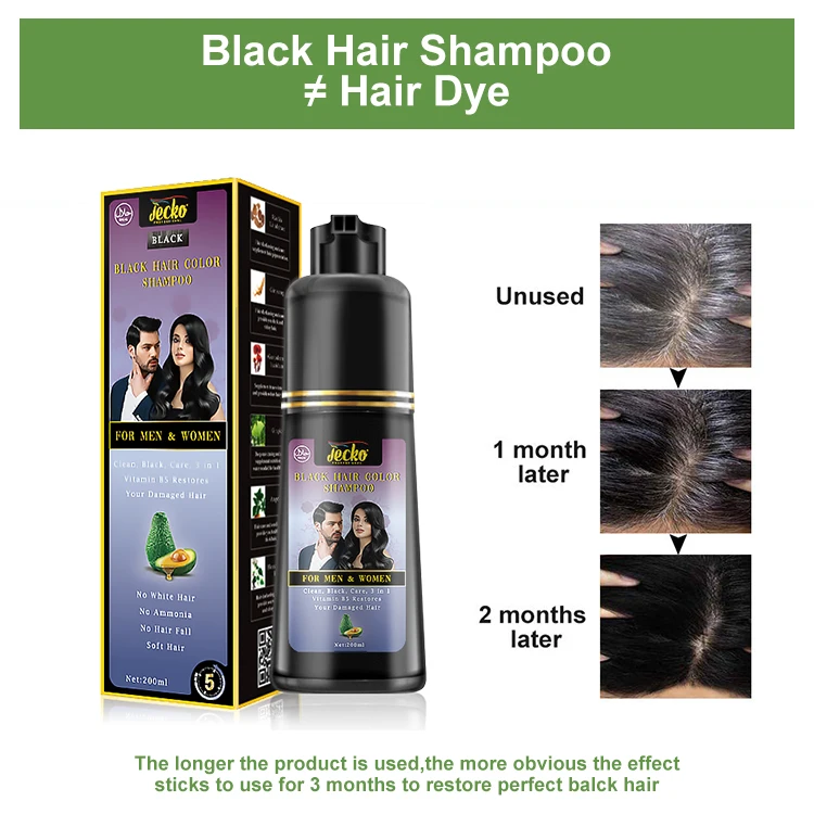 New Natural Black Hair Shampoo White Hair Removal Permanent Hair Dye For  Men Women - Buy Permanent Black Hair Dye,White Hair Removal Hair Dye,Black  Hair Shampoo Product on 