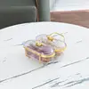 Two-compartment transparent metal frame