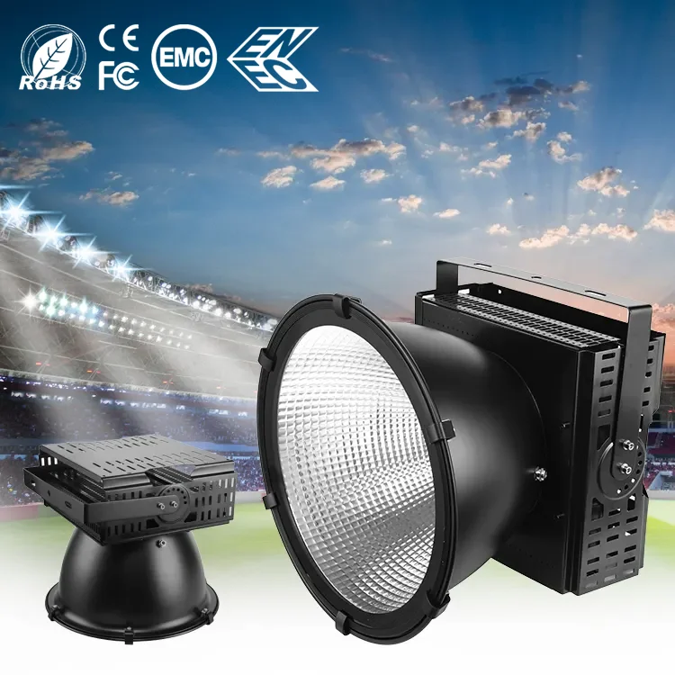 High Lumen 1000W 2000W Stadium Ip67 Ground Spare Parts Tower Housing Lens Outdoor LED High Bay Light