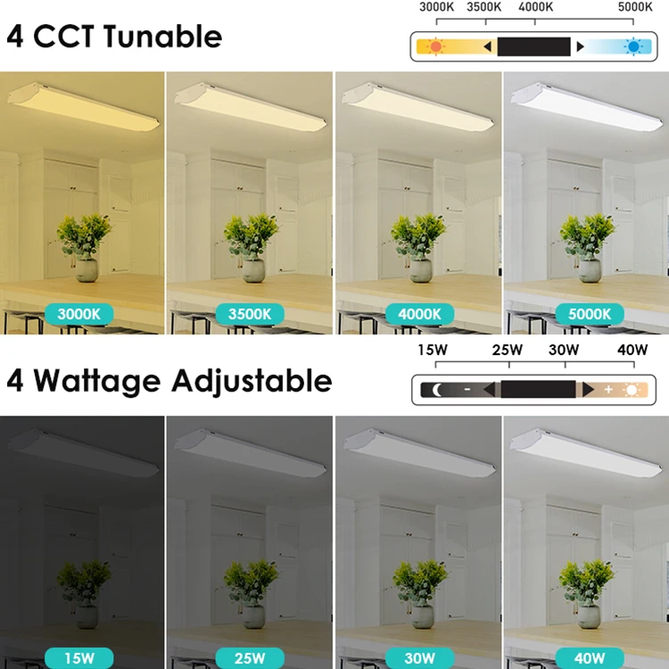 4 Foot Led Light Garage Ceiling Mount Light Fixture Wrap Around Fluorescent Light Fixtures