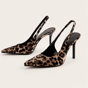 BUSY GIRL CXX197 Sexy Bright Red High Heel Sandals with Closed Toe and Hollow Back Straps Shallow Mouth Pointed Toe Single Shoes