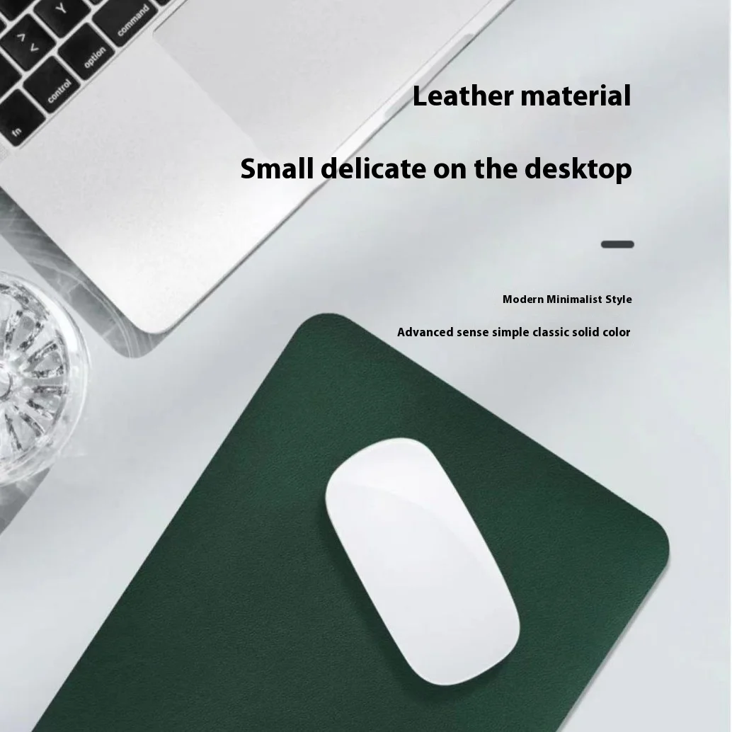 Customizable Logo Small Waterproof Leather Mouse Pad Solid Color Simple Laptop Desk Mat 3D Cartoon Style Computer Pad in Stock