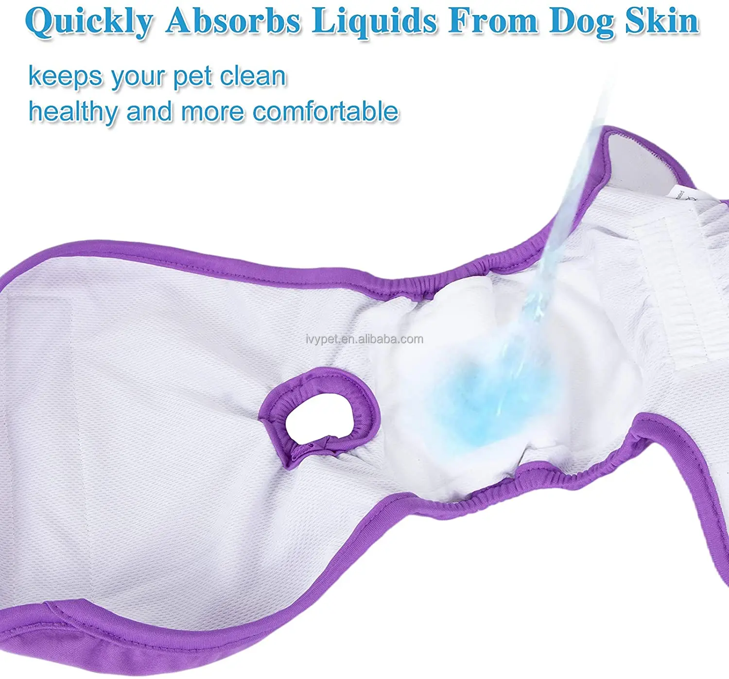 Highly Absorbent Washable Female Dog Diaper Reusable Diapers for Doggie manufacture