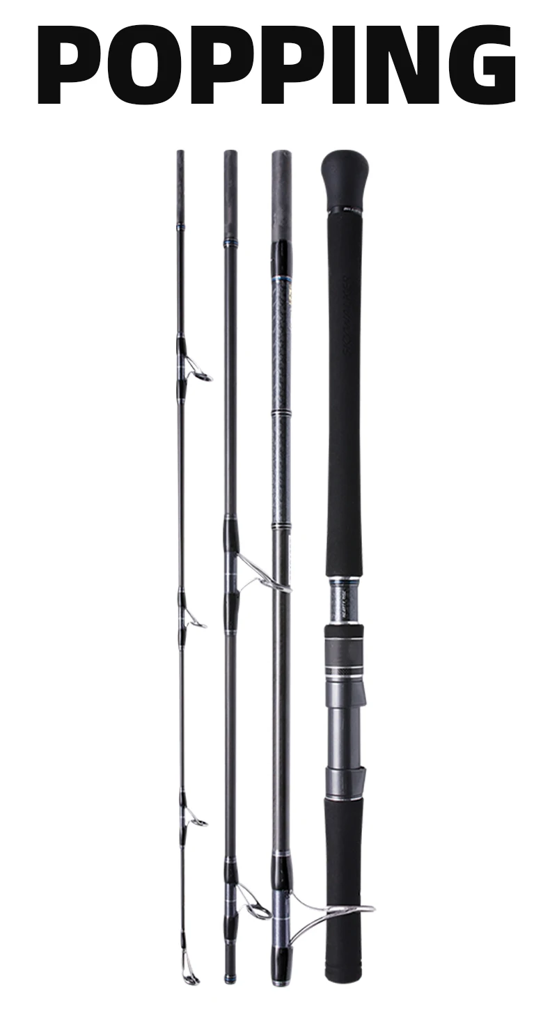 4-section 2.38m Carbon Popping Rod For Sea Bass And Rock Fishing ...