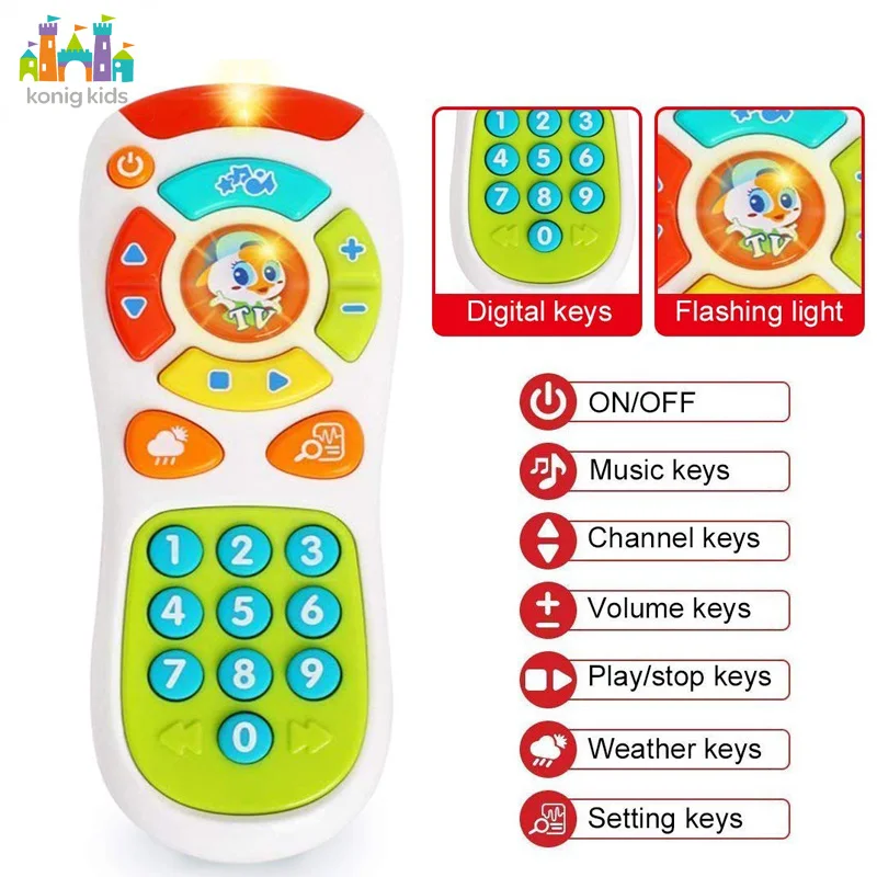 Konig Kids Educational Plastic ABS Cell Phone Musical Remote Baby Toy for 0-24 Months & 5 to 7 Years