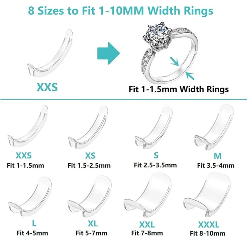 Adjust Ring Size with Transparent Silicone Tools Bonsta