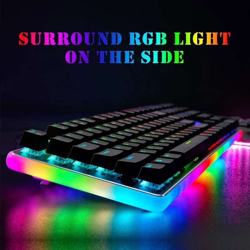Royal Kludge RK918 Custom 108 Keys Clavier Gamer Rgb Laptop Computer Gaming Mechanical Pc Usb Keyboard and Mouse