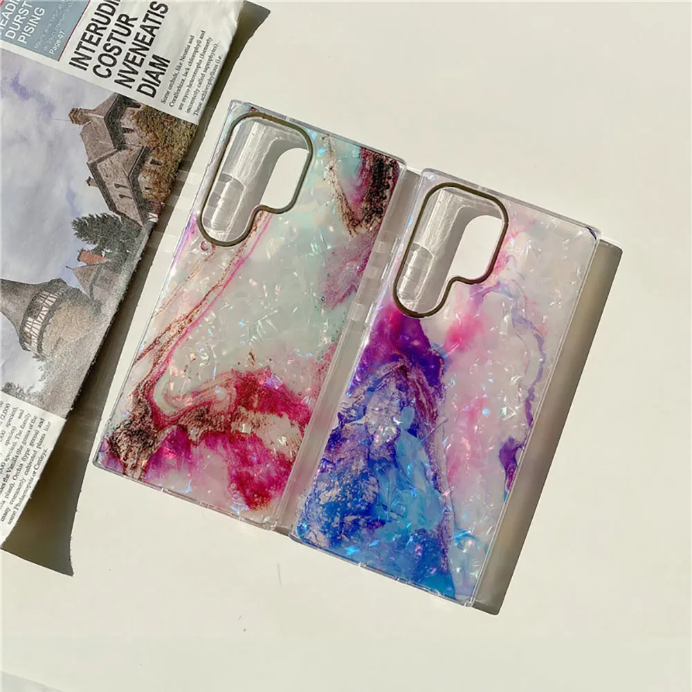 Imd Phone Case For Galaxy S24 S24+ S23 S23+ S22 S22+ Ultra Fe 5G Plating Cases Luxury Electroplate Marble Iphone Sjk162 Laudtec supplier