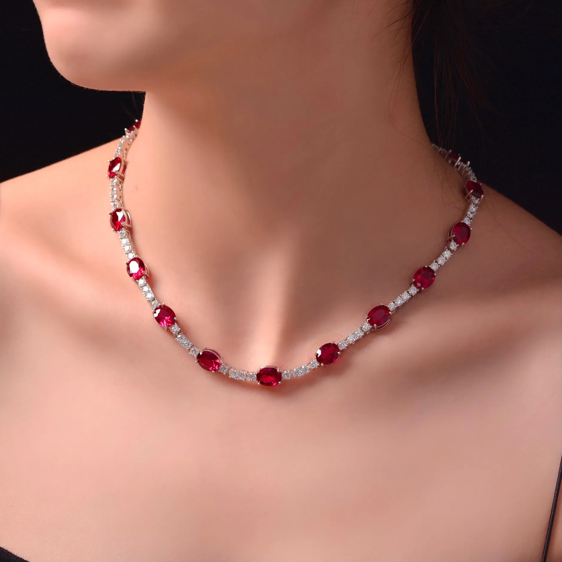 red ruby choker