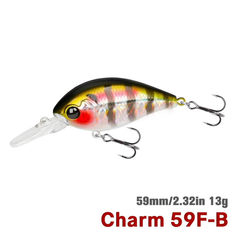 TSURINOYA CHARM 59F Crankbait Floating Fishing Lure 59mm 13g Bass Crazy  Wobblers Hard Bait