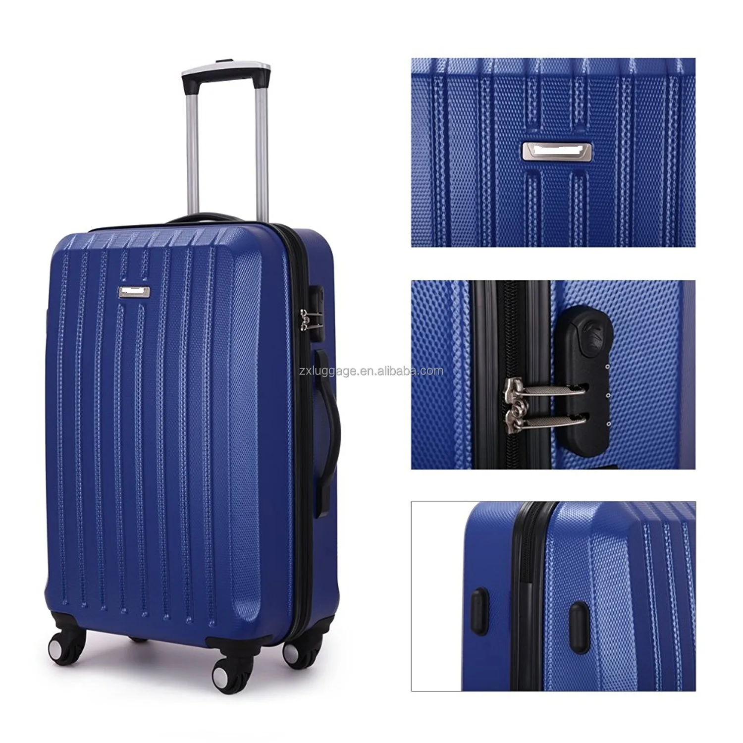 3pcs Set Abs Royal king Polo Luggage case 20 24 28 Inch Private Label Polycarbonate Luggage High Quality