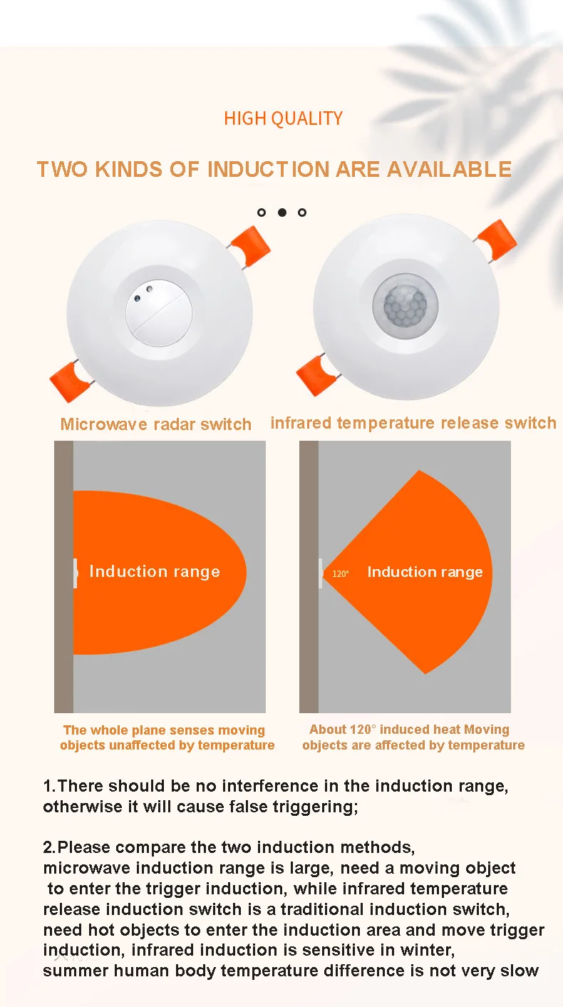Human Body Sensing Switch Ceiling Embedded High Power Household 220v