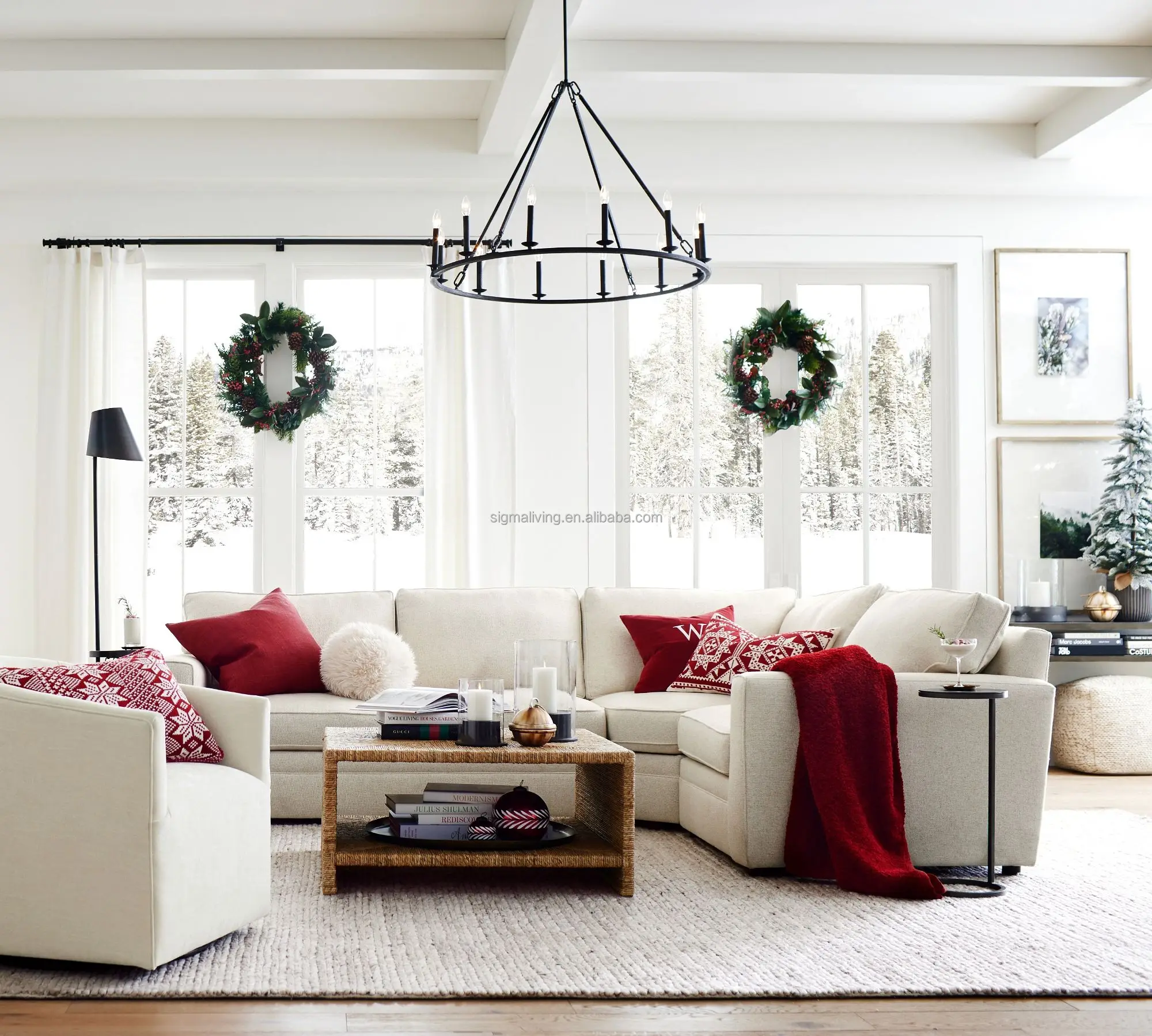 chandelier light luxury light Iron round chandelier
