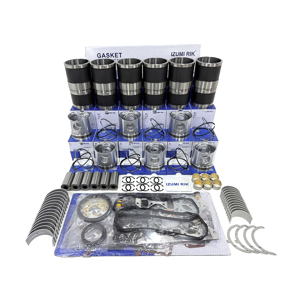 IZUMI RIK for Yanmar 6CH-DT Overhaul Rebuild Kit with Overhaul Kit Main & Conrod Bearing with Thrust Washer Engine Parts