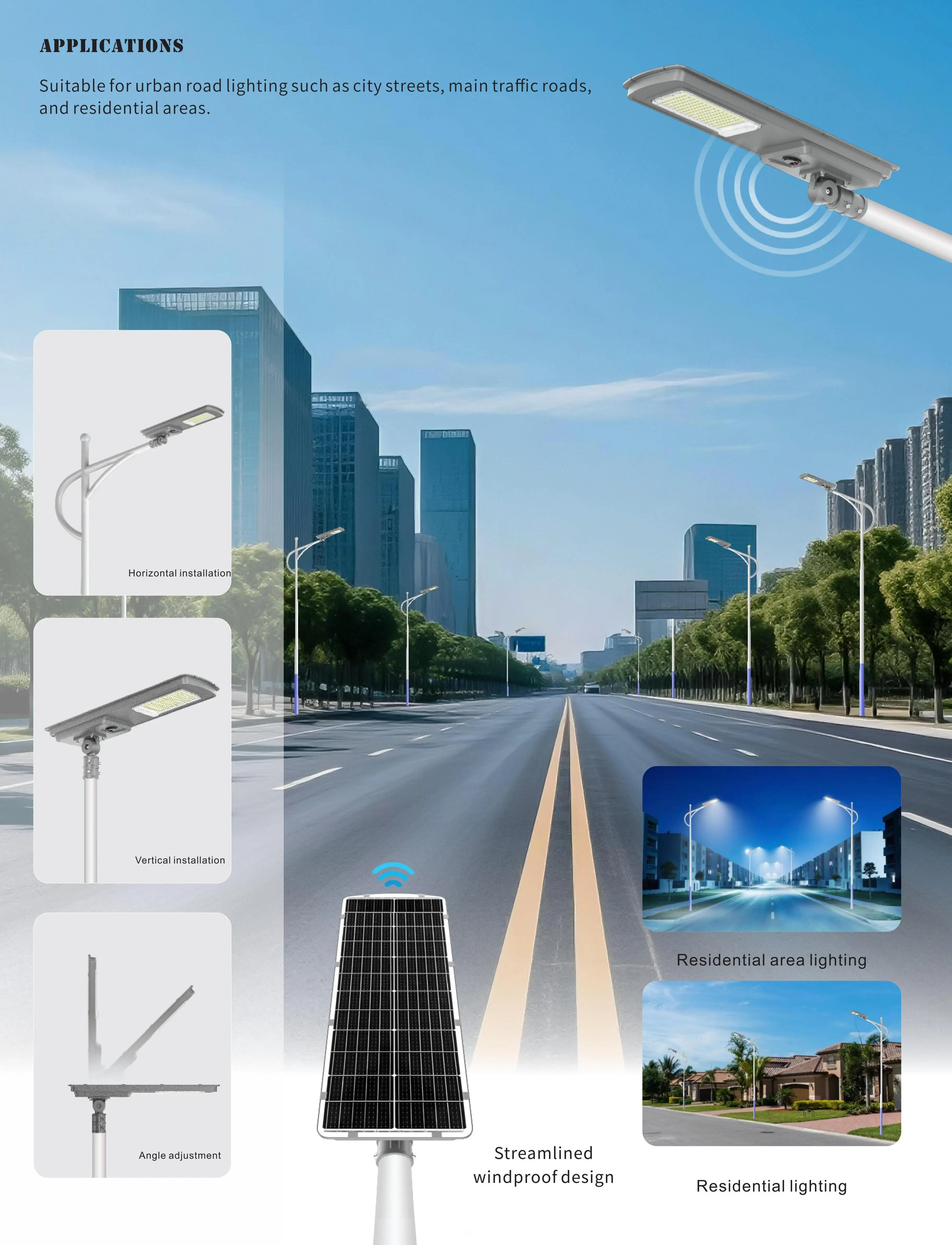 2025 Newest All in One Solar Street Lights Outdoor 300w 400w 500w Lamp for Road With Light Sensor Motion Sensor Solar Lamp