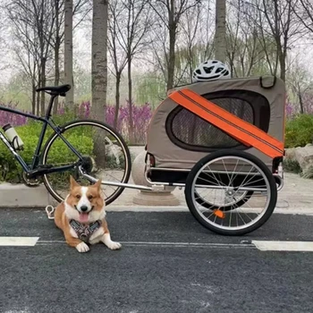 2024 cute Stainless steel baby bicycle trailer,pet trailer dog bicycle