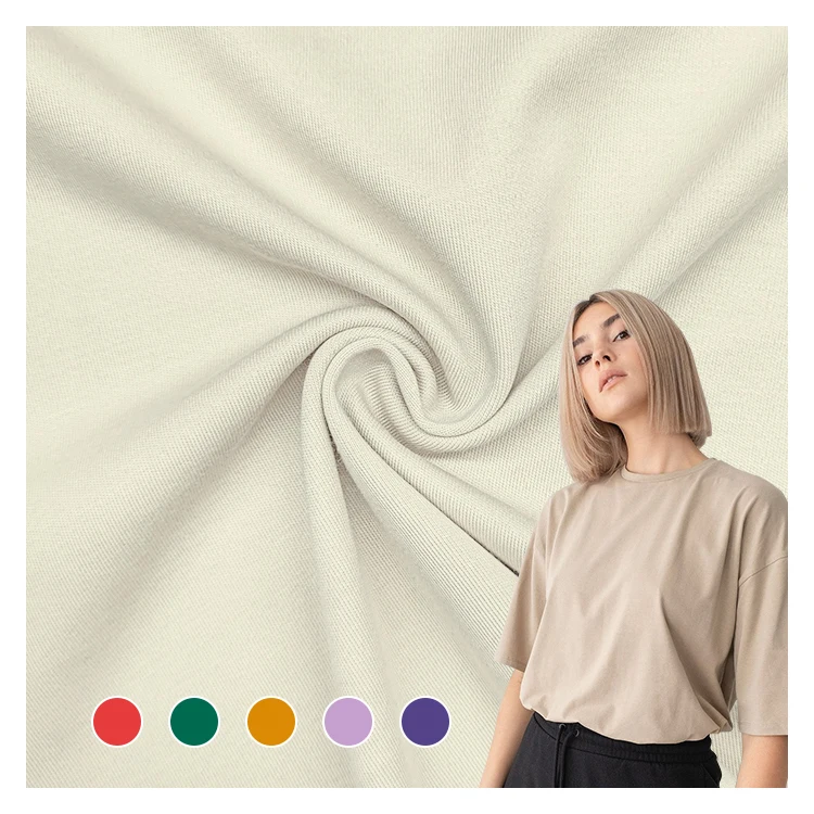Factory Direct Sale Soft Solid Spandex Fabric Cotton Modal Material Double Knit Fabric
