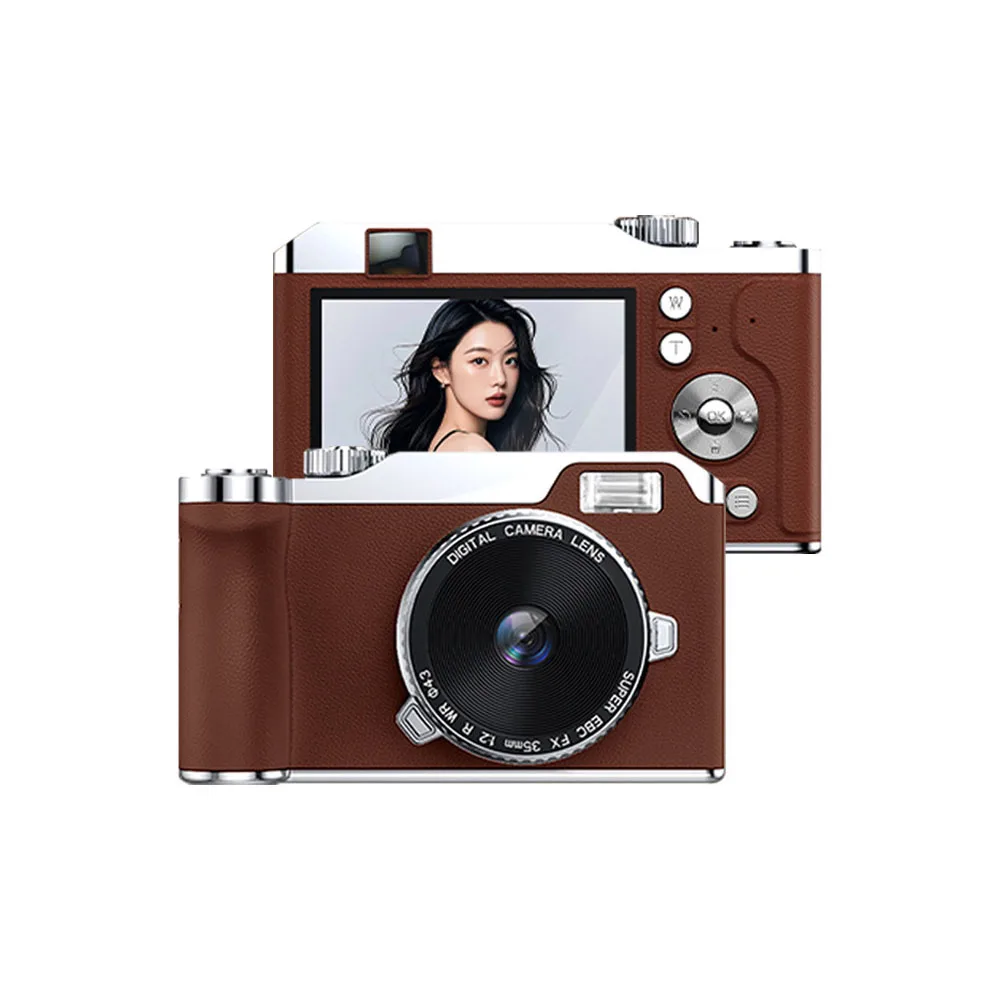 New CCD HD 4K Digital Camera Dual Lens Photography Device Student Kids Use Front Rear Shooting Entry Level Compact Design