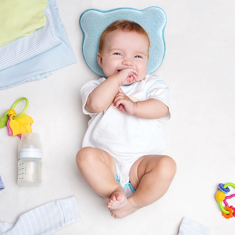 Memory Foam Baby Pillows Breathable Baby Head Pillows Ergonomic