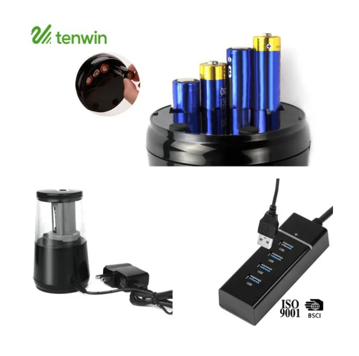 Tenwin 8008 USB электрическая точилка для карандашей с спиральным лезвием милые канцелярские принадлежности