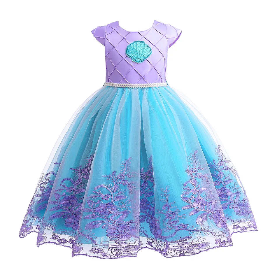 Girls Little Mermaid Ariel Princess Dress - Cosplay Costume