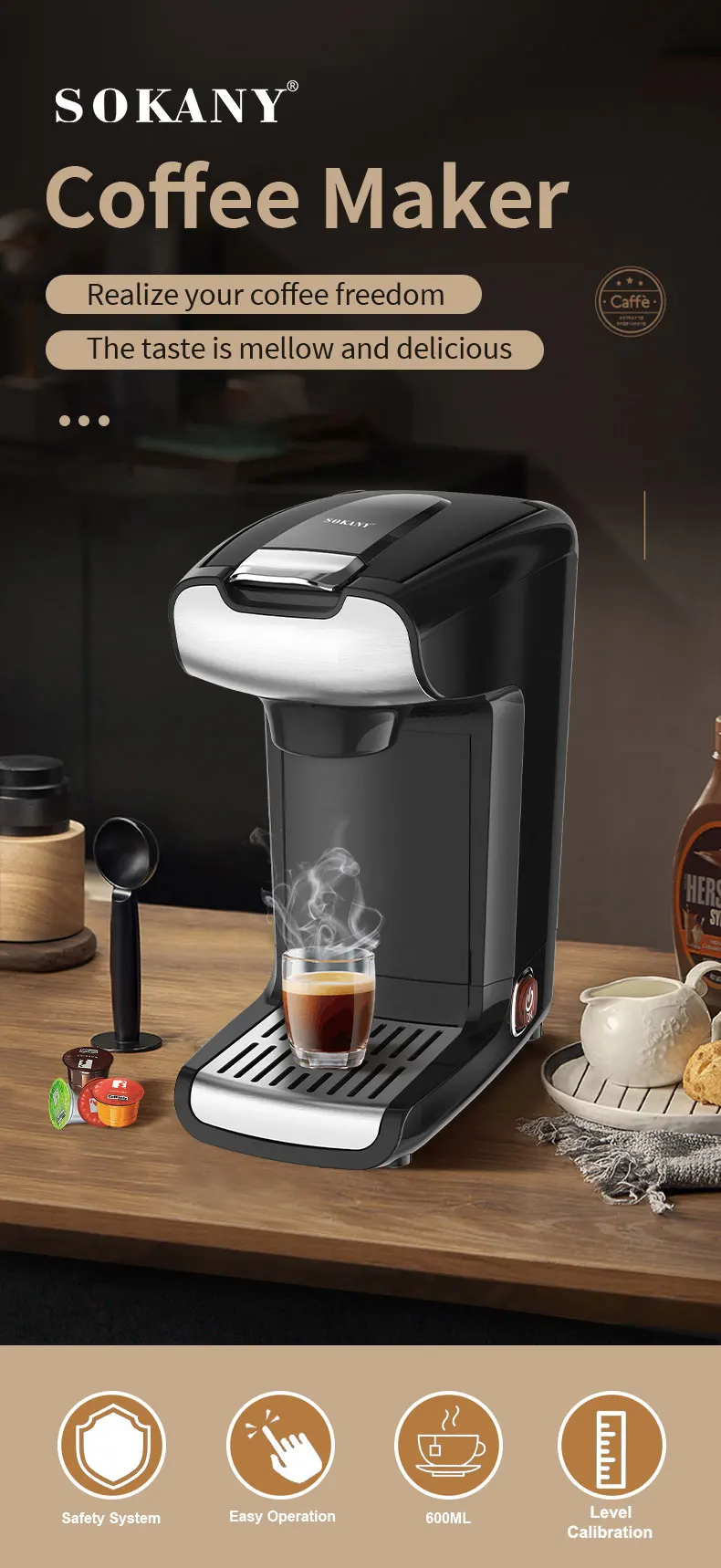 Sokany Turkish Coffee Machine Electric Pot Coffee Maker Thermal Coffee