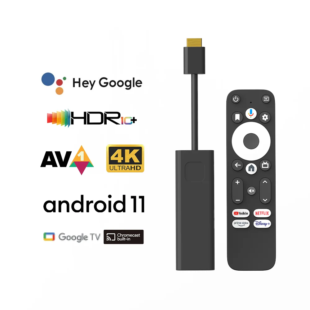 Amlogic S905Y4 OTT ATV Tvbox Android TV Stick 4k HD Net Flix You.tube Google Certified  2+16gb Dual Wifi Smart Android 11 TV Box