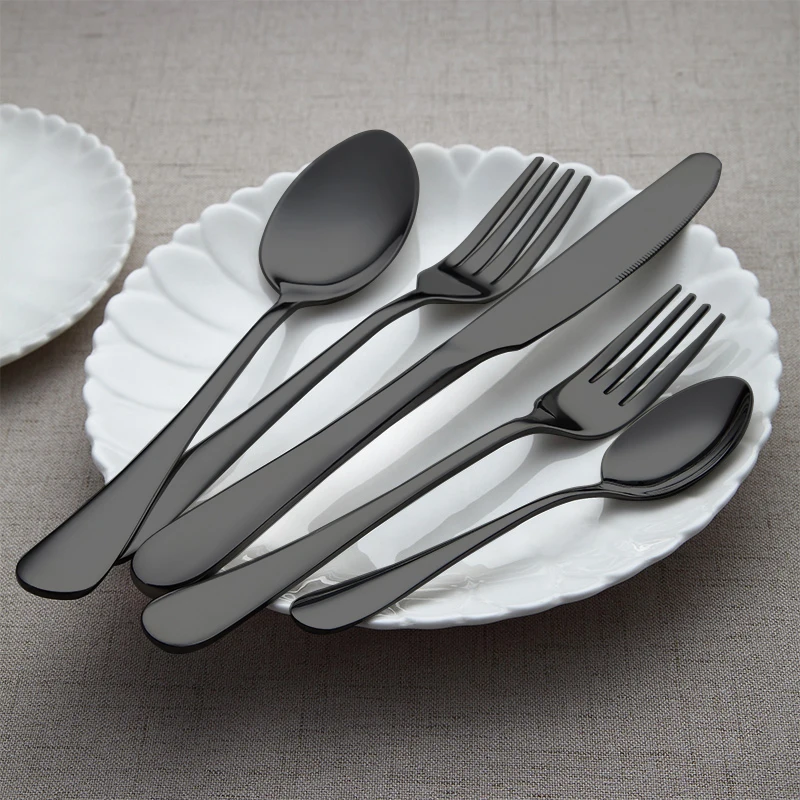 Роскошная столовая посуда для пятизвездочных отелей из нержавеющей стали, наборы посуды, малайзийские элегантные металлические розовые золотые столовые приборы