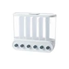 White 6 Compartment