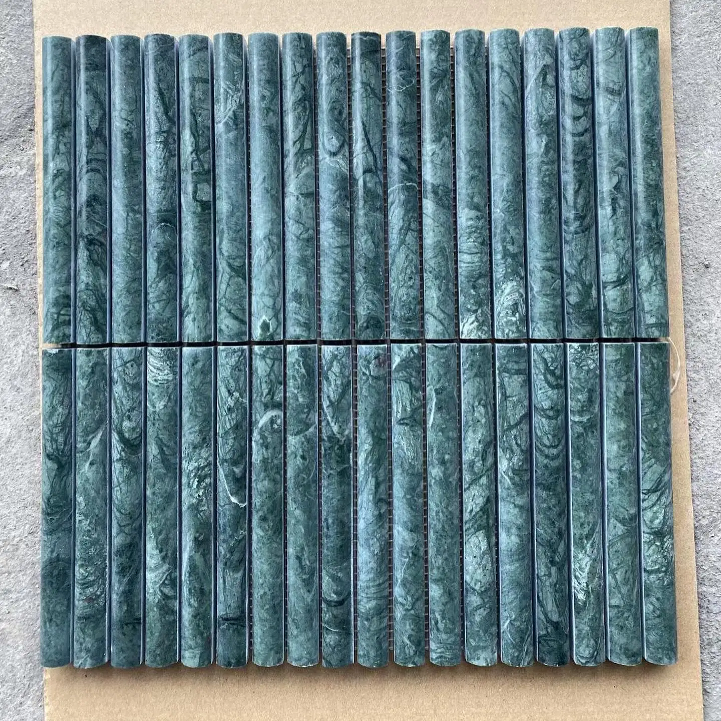 Modern Wall Cladding Mosaic Concave Fluted Tile Marble Travertine Mosaic for Wall Decoration Bathroom Kitchen
