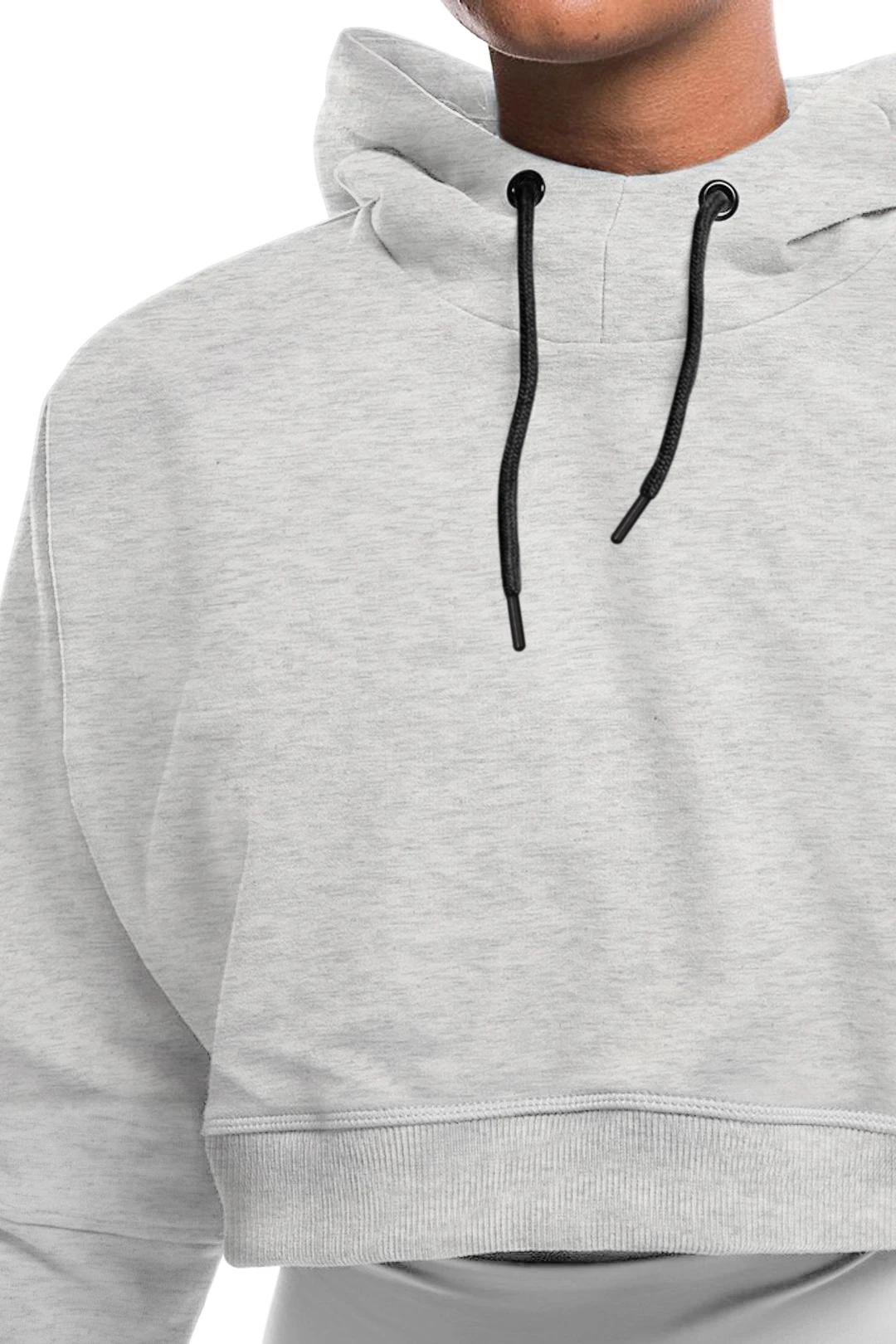High Quality Blank Customized Logo Long Sleeve Crop Top Hoodie Women Cotton Casual Hoodies for Women